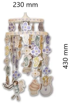 Decofun 70-114 - Paralume per bambini HEIRLOOM E27 430x230 mm