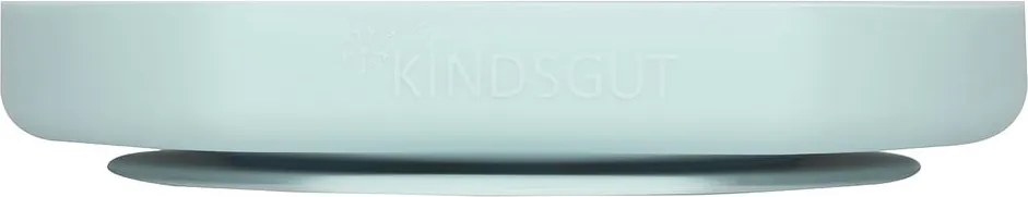 Piatto per bambini azzurro in silicone 19x20,5 cm – Kindsgut