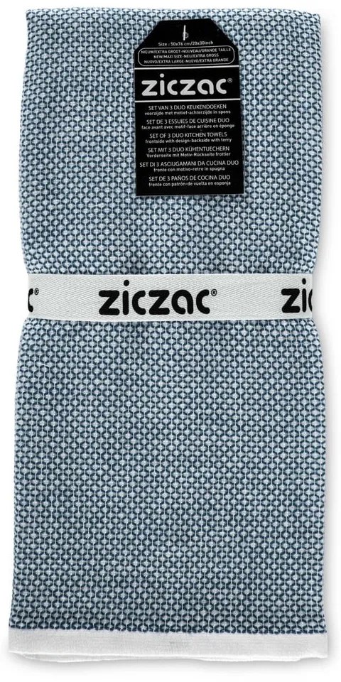 Set di 3 asciugamani 50x76 cm Duo Leno - ZicZac