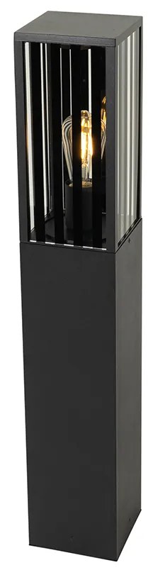 Lampada da terra da esterno moderna nera 80 cm IP44 - Dijon