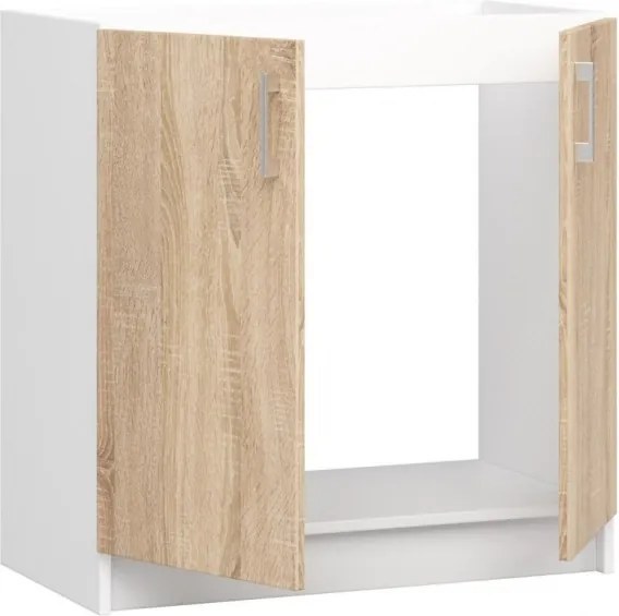 Cucina Lineare 180 Cm Moderna Componibile Rovere Effetto Legno Tania