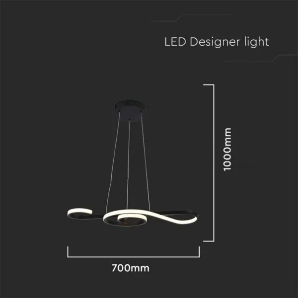 Lampadario LED a sospensione con filo LED/18W/230V 3000K nero