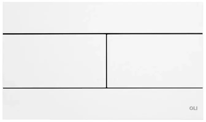 Placca di comando Oli Slim Dual bianco 25,5 cm in ABS con doppio scarico