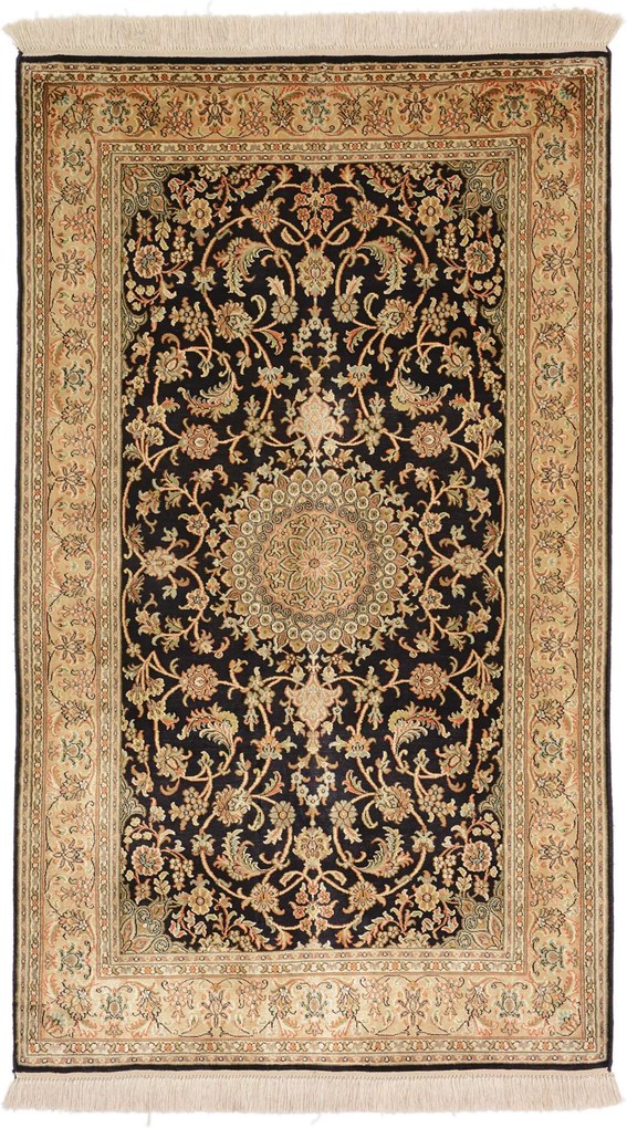Cashmere Silk Tappeto 80 x 130 (Indian) Annodato A Mano