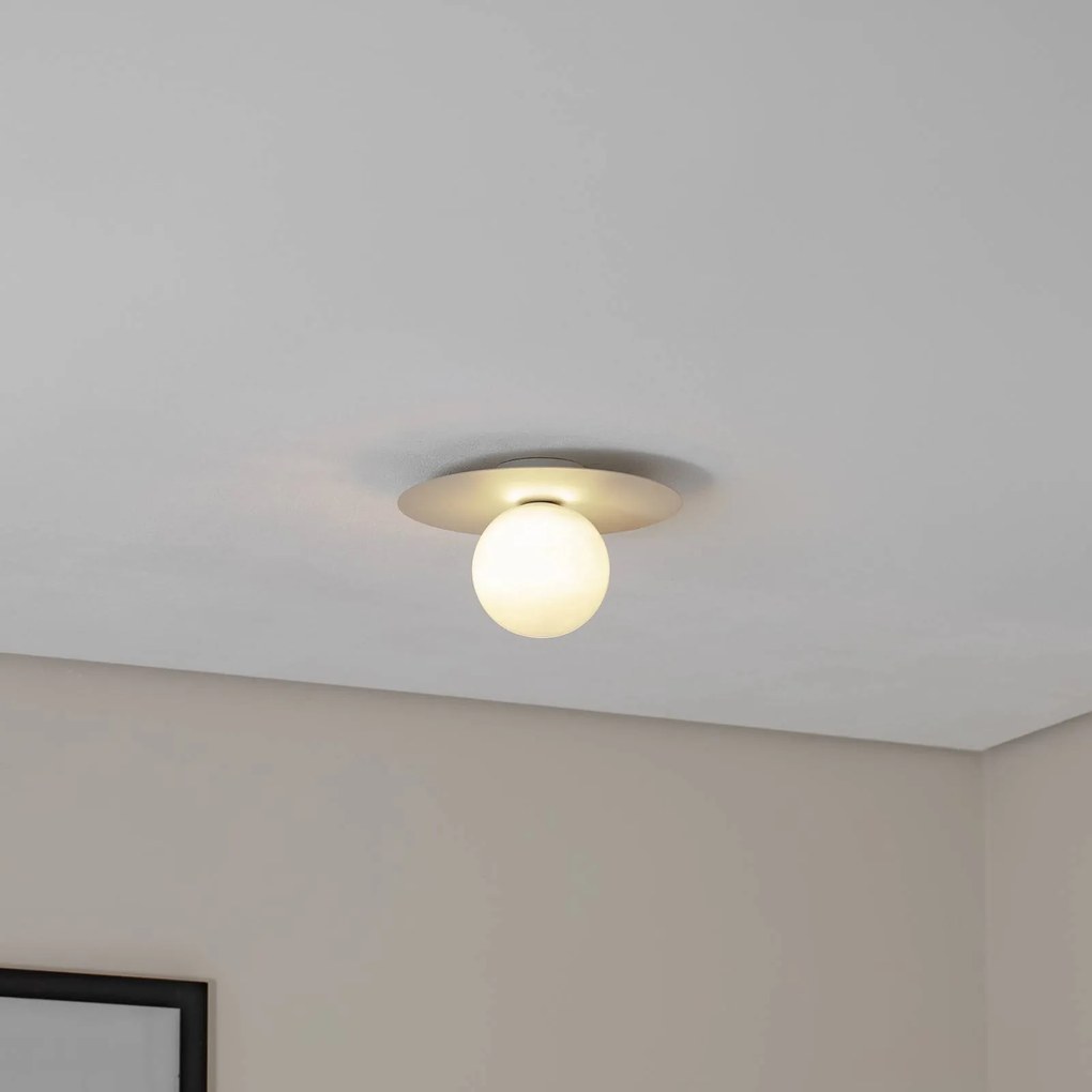 Plafoniera soffitto Pixie TK Lighting, dimmerabile, Crema / Ambra, Soggiorno / Sala da pranzo, Metallo, Moderno, Plafoniera