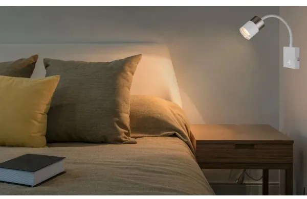 Globo 57851W - Faretto da parete BRISBON 1xGU10/25W/230V bianco/cromo