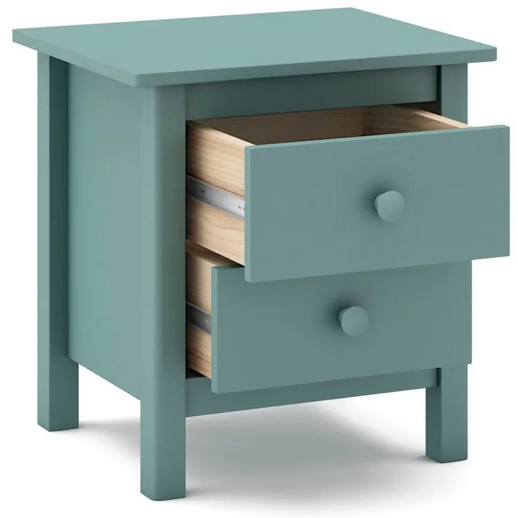 Comodino per bambini in legno di pino color petrolio Max - Marckeric