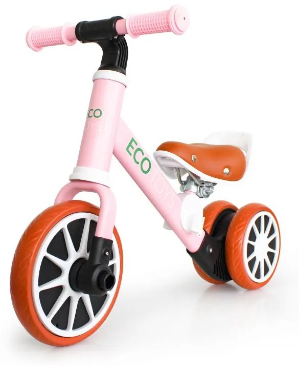 Triciclo di equilibrio per bambini in rosa ECOTOYS