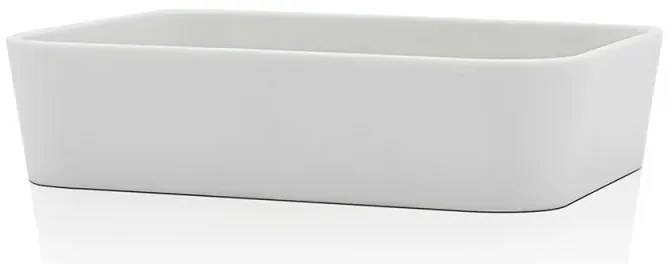 Portasapone in finitura bianca opaca con inserti in bambù