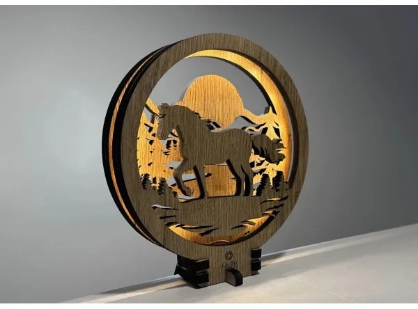 Li-Go 23598/DUB2 - Lampada decorativa da tavolo dimmerabile a LED LED/12W/230V 20x22 cm rovere