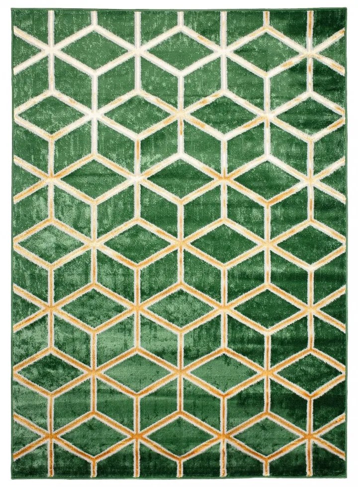 Tappeto moderno verde con originale motivo geometrico Larghezza: 120 cm | Lunghezza: 170 cm