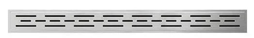 Griglia per canalina 79,2x1,1 cm acciaio inox/argento