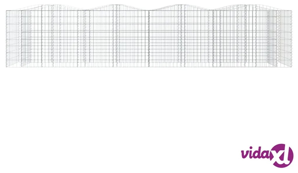 vidaXL Gabbione ad Arco con Letto Rialzato 400x100x100cm Ferro Zincato