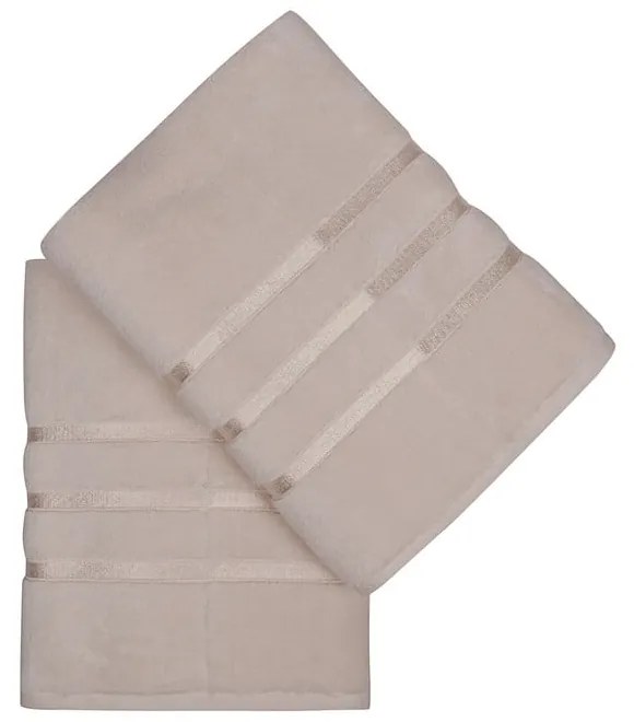 Set di asciugamani tipo terry giallo chiaro in cotone 2 pz 70x140 cm Dolce – Foutastic