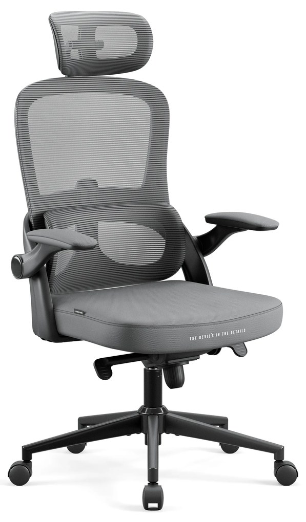 Sedia da ufficio ergonomica Diablo V-Light: grigia