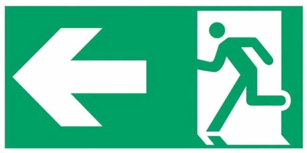 Pittogramma adesivo di segnalazione per Lampada di Emergenza Serie Lux