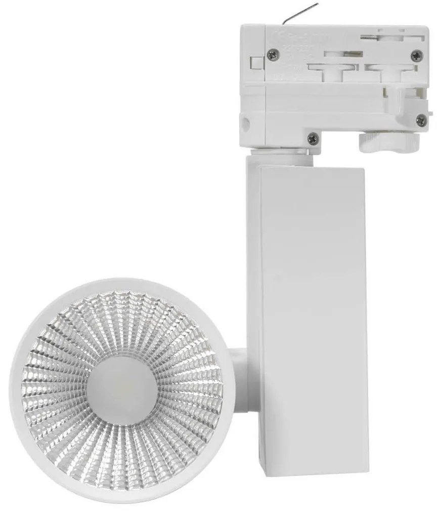 Faro LED 40W Binario Trifase Bianco CRI92 100° Bridgelux LED Colore Bianco Freddo 6.000K