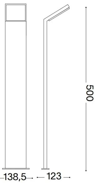Ideal Lux - Lampada LED da esterno STYLE LED/8,5W/230V 4000K 50 cm CRI 90 IP54 nero