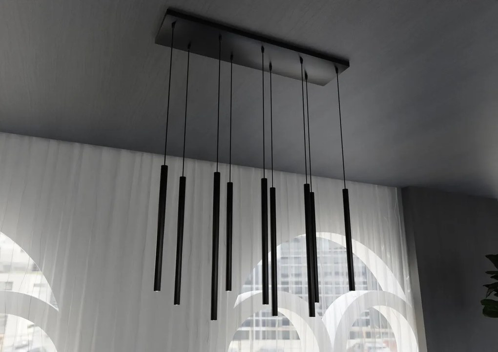 Lampada a Sospensione SELTER 9 BLACK WHITE e GOLD