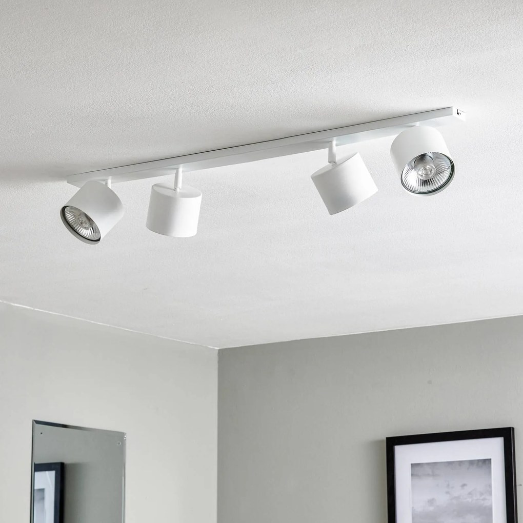 Plafoniera soffitto Bot ALDEX, dimmerabile, Bianco / Opale, Soggiorno / Sala da pranzo, Metallo, Plafoniera