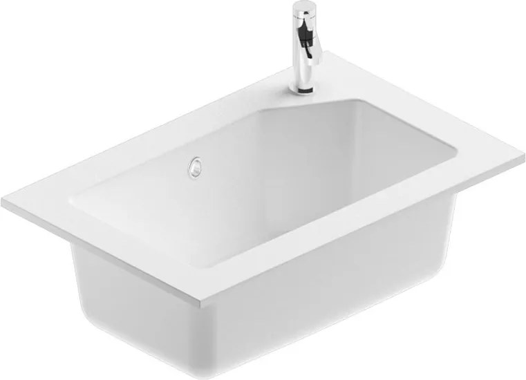 Lavatoio per bucato in resina bianco lucido JNKA SENSEA  L 70.6 x P 46 x H25 cm da interno ed esterno
