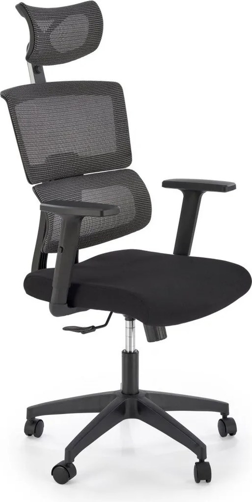 Sedia da ufficio Pablo in grigio/nero - H127 cm