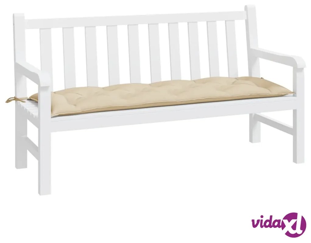 vidaXL Cuscino per Panca Beige 150x50x7 cm in Tessuto Oxford