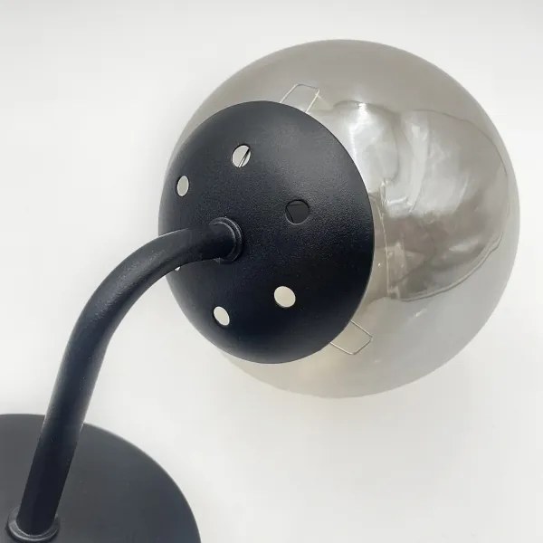 Brilagi - Lampada da parete MALIVA 1xE14/15W/230V nero/fumé