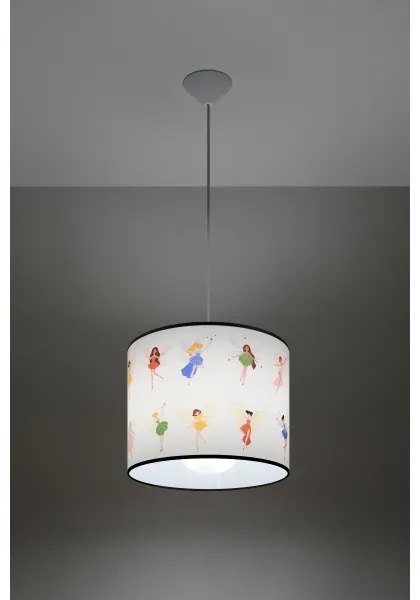Sollux SL.1416 - Lampadario a sospensione per bambini FAIRY 1xE27/15W/230V diametro 30 cm