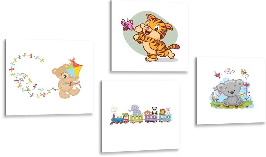 Set di quadri – Animali colorati