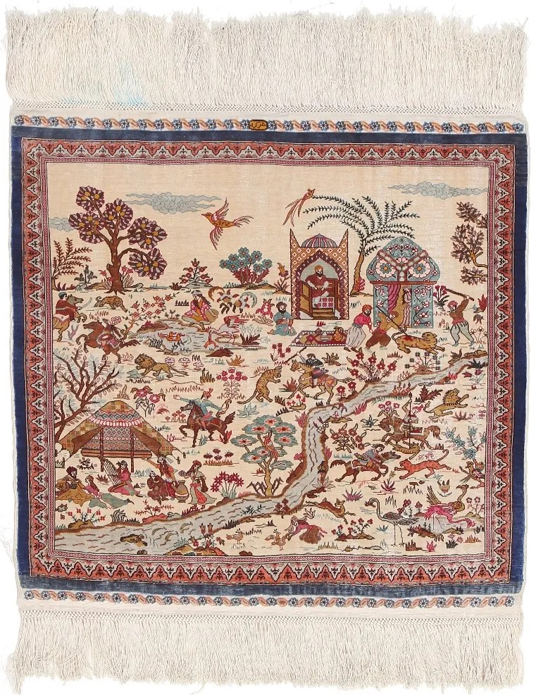 Hereke Tappeto orientale 60x60 (Tacchino) Annodato A Mano