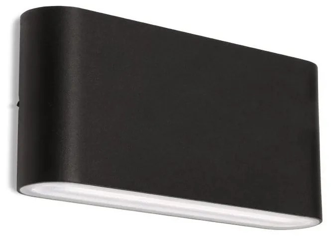LED2 - Lampada da parete per esterni FLAT 2xLED/5W/230V IP65 nero