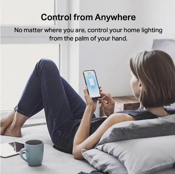 TP-Link - Interruttore intelligente per illuminazione a due pulsanti 2xAAA Wi-Fi