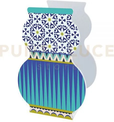 Vaso giudecca grande in cristallo acrilico decorato santorini