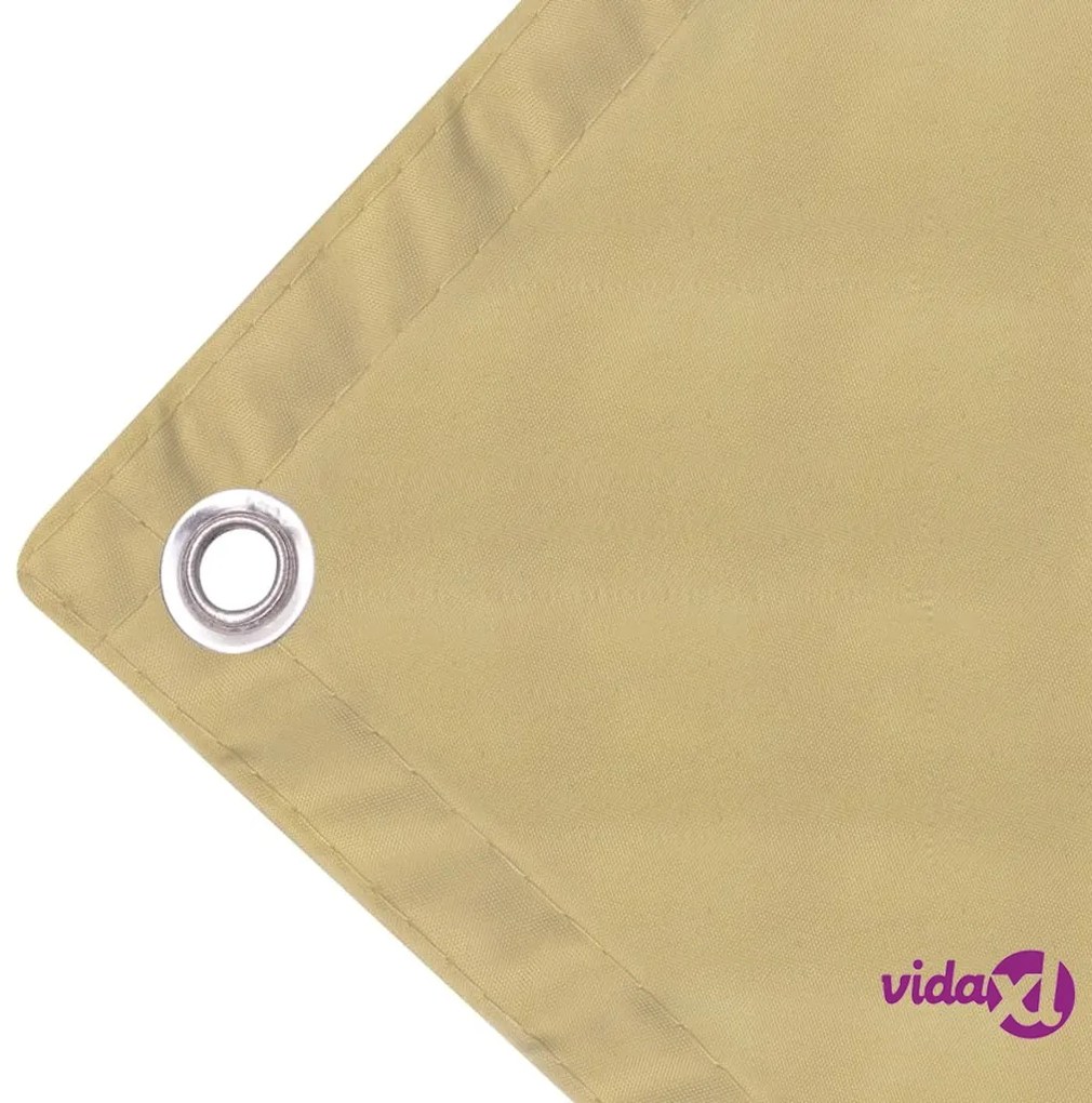 vidaXL Paravento da Balcone in Tessuto Oxford 75x600 cm Beige