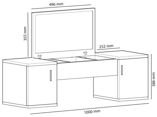 Toeletta MERCAN 39x100 cm bianco