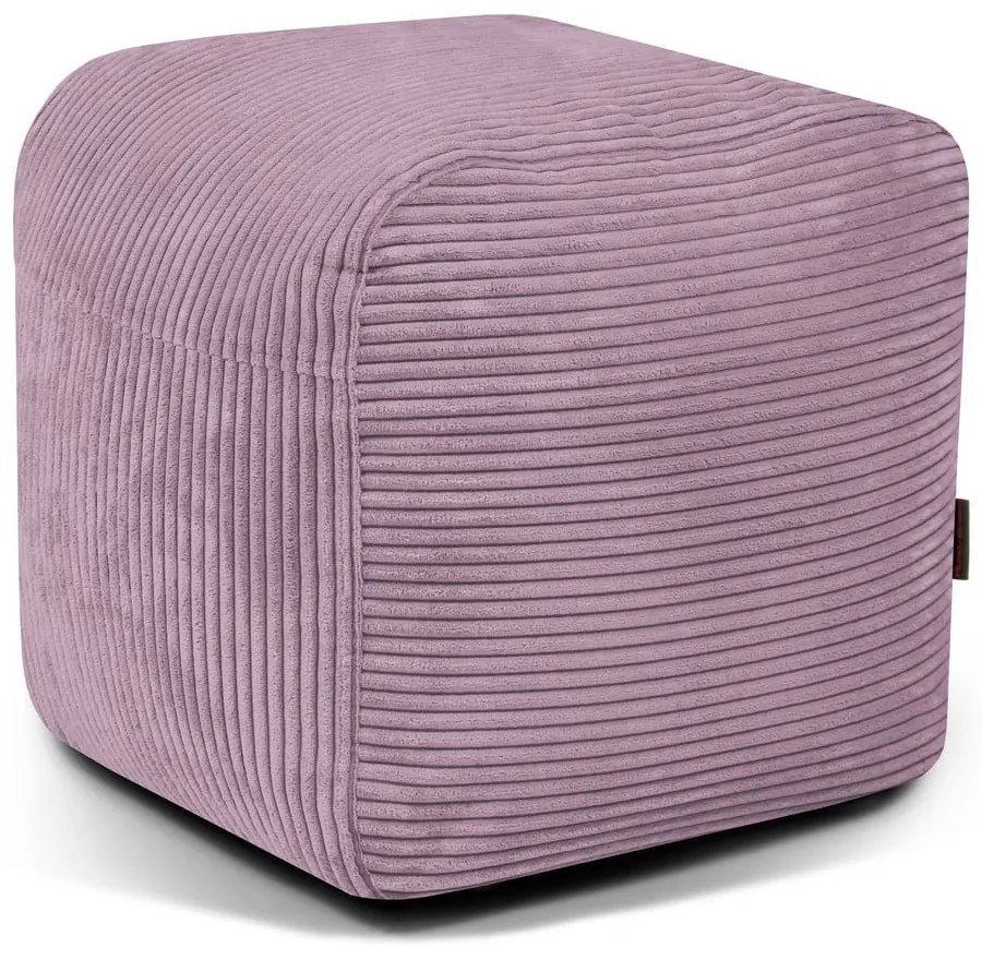 Puof a sacco viola con rivestimento in velluto a coste Plus 50 Lounge – SLOWDOWN