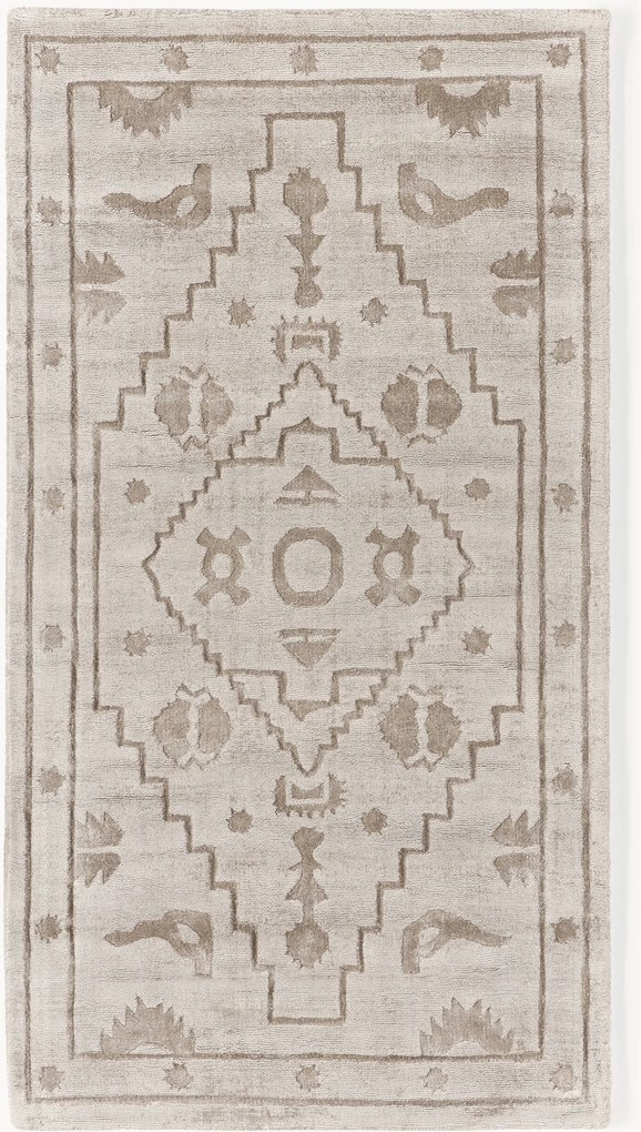 Tappeto in viscosa intrecciato a mano Shaila