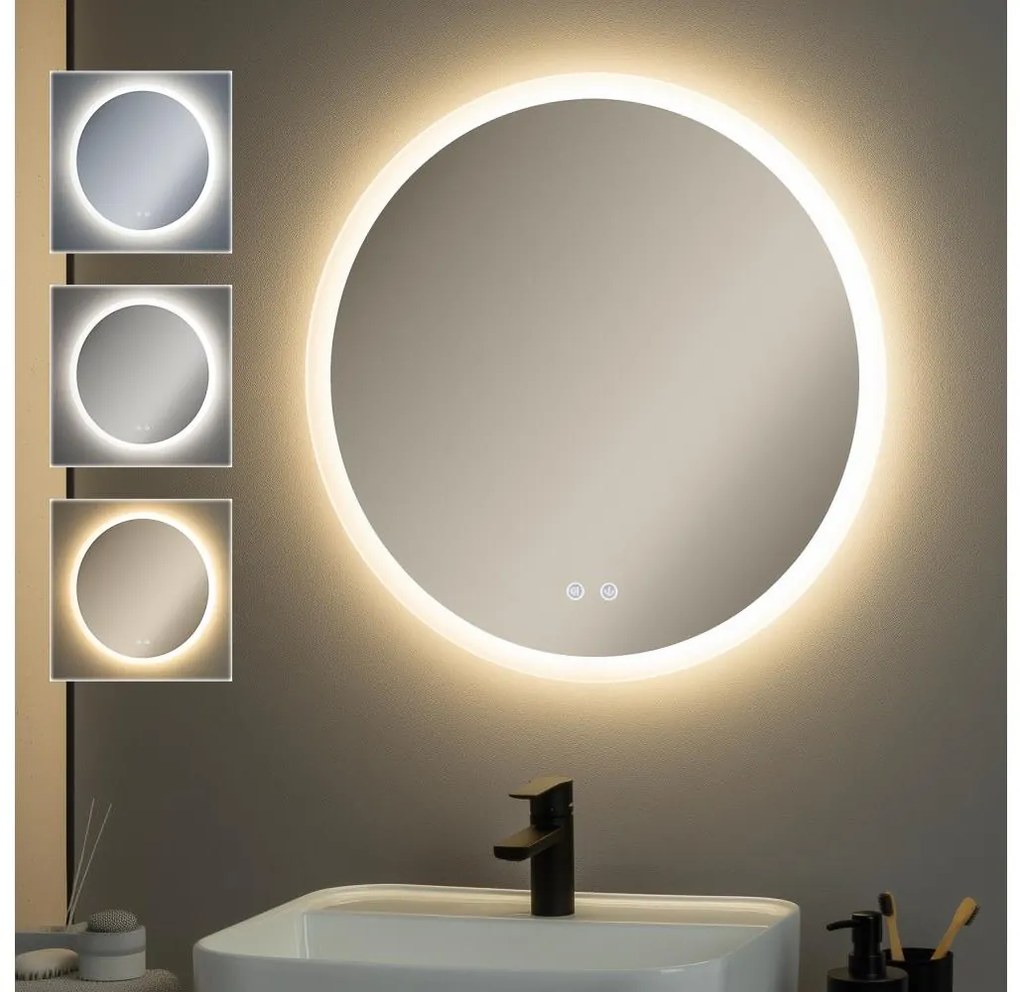 Brilagi - Specchio LED dimmerabile riscaldato con retroilluminazione CLARA PRO LED/19W/230V Ø 60 cm IP44