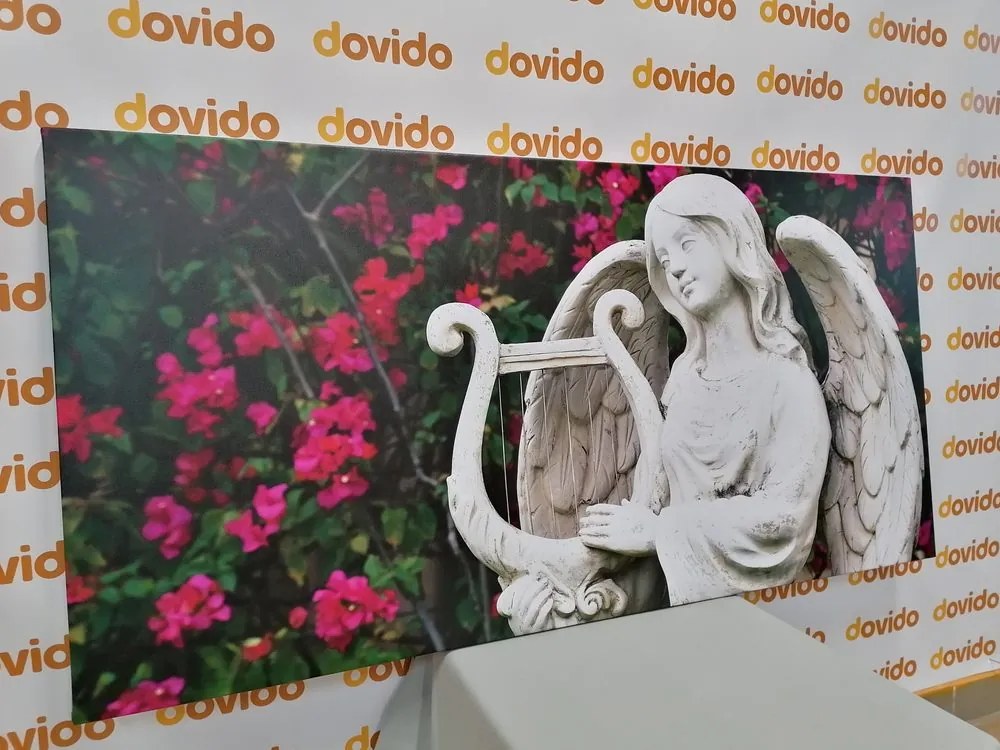 Quadro su tela – Angelo che suona l'arpa
