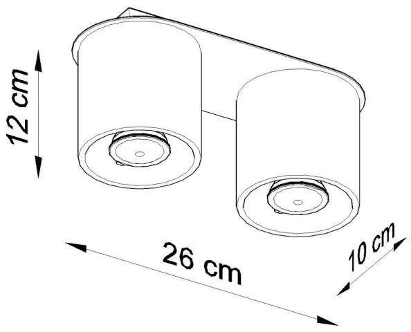 Sollux SL.0056 - Faretto ORBIS 2 2xGU10/40W/230V bianco