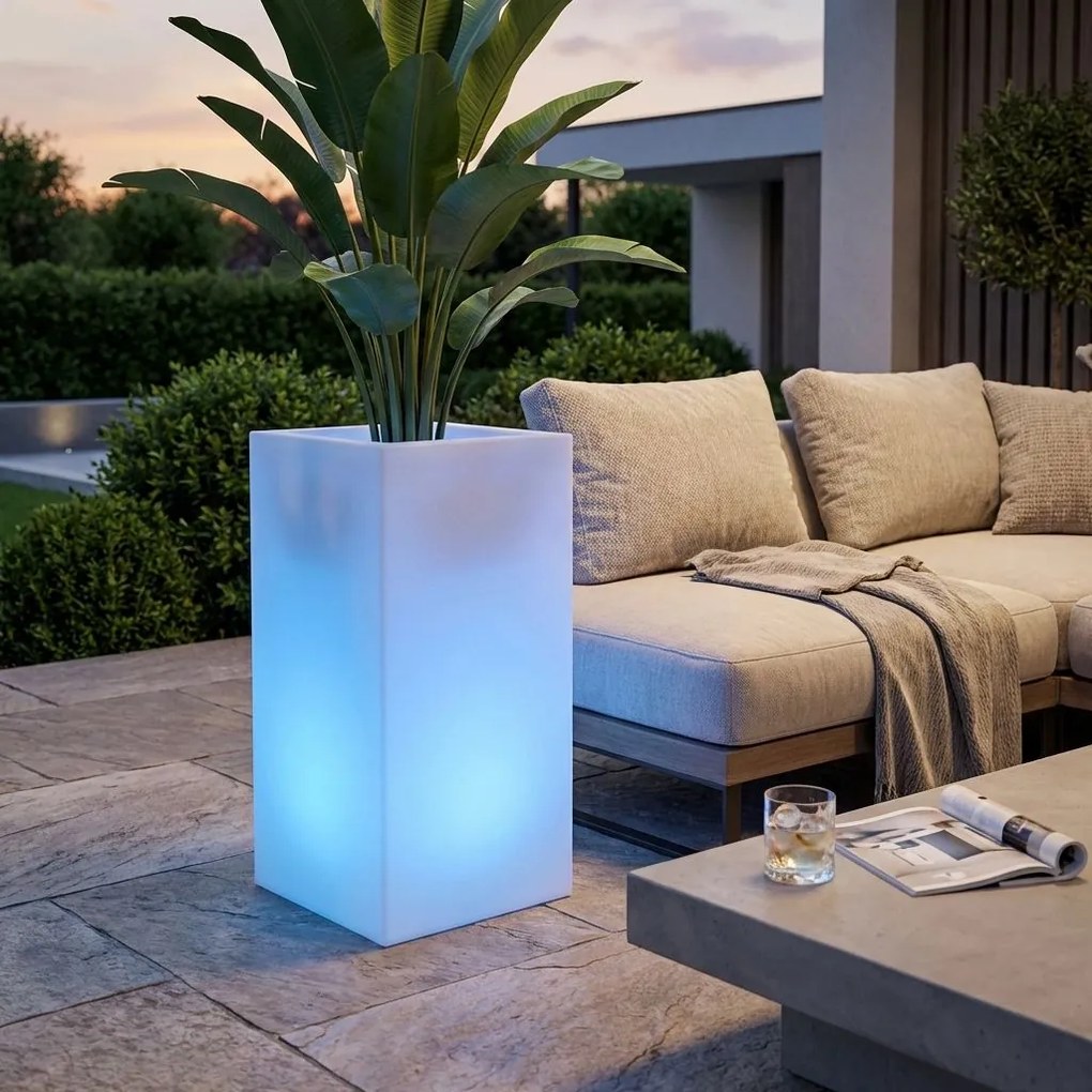 NAPPI - vaso luminoso rgb con pannello solare