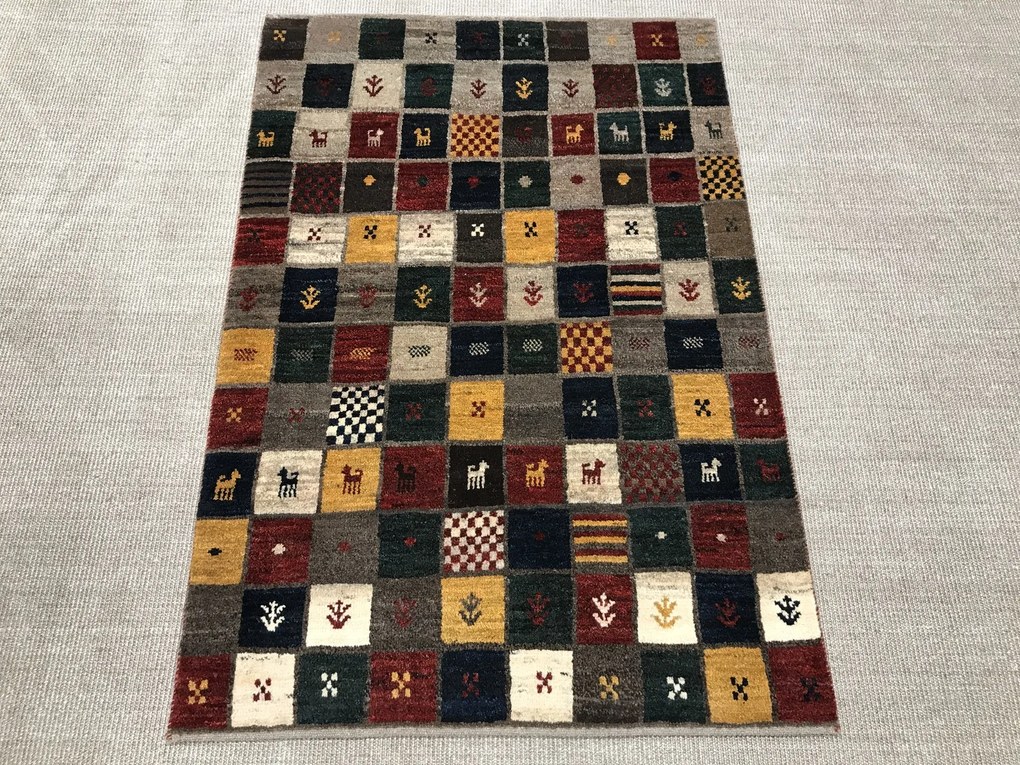 Gabbeh Tappeto 110 x 160 (Iran) Annodato A Mano