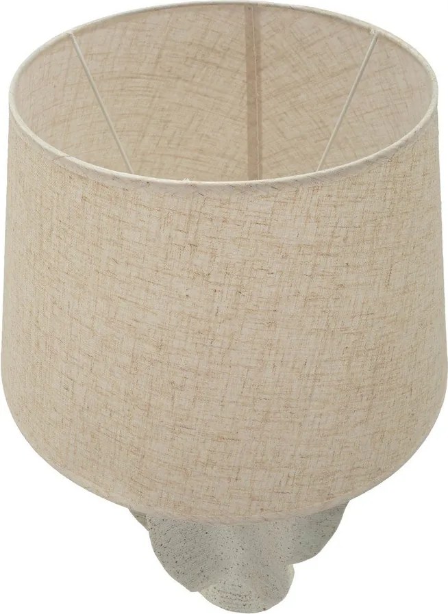 Lampada da tavolo color crema con paralume in tessuto (altezza totale 63 cm) Ester – Mauro Ferretti