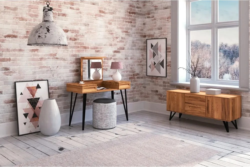 Tavolino da toilette in faggio 120x53 cm Golo - The Beds