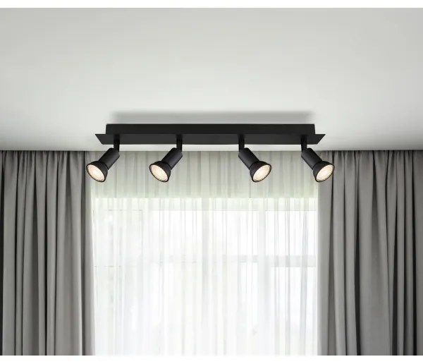 Globo 57998-4 - Faretto DREW 4xGU10/35W/230V nero