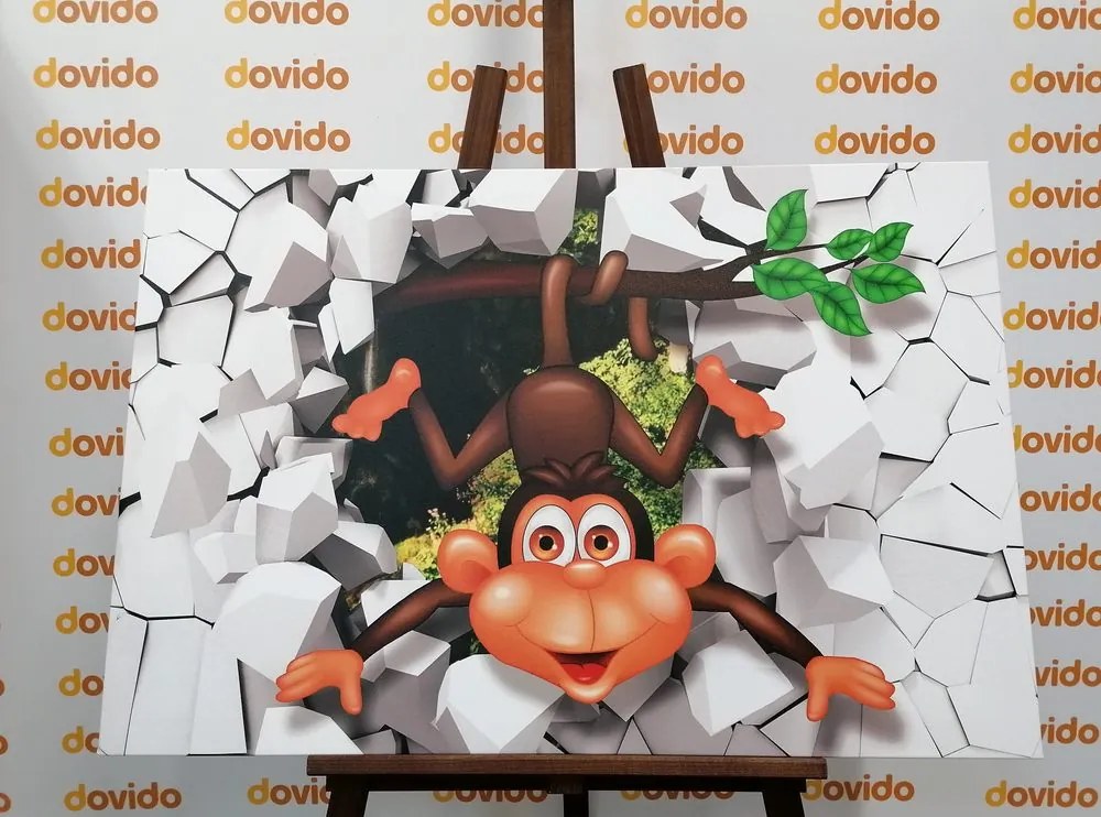 Stampa su tela – Scimmietta allegra