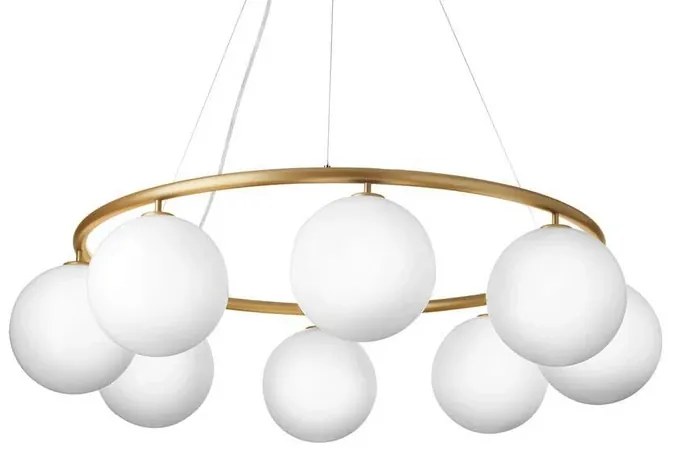 Miira 8 Circular Lampadario Ottone/Opale - Nuura