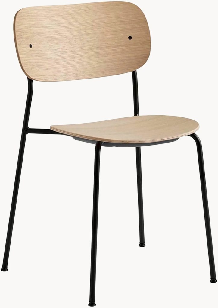Sedia da pranzo in metallo e legno Co