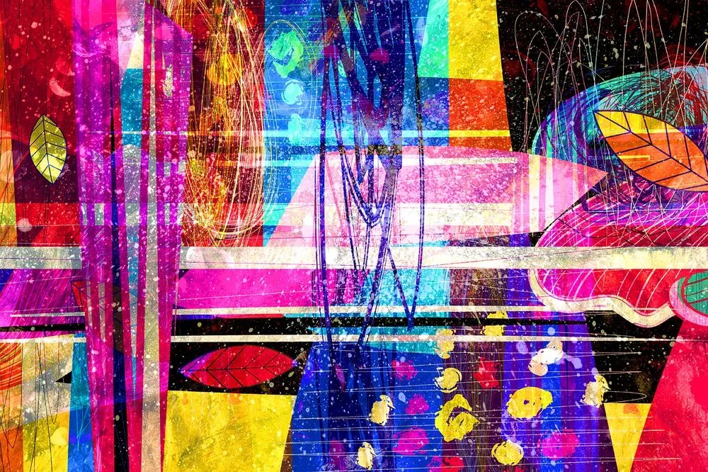 Carta da parati autoadesiva – Elementi geometrici testurizzati